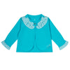 Little A KALY Aqua Jersey Cardigan