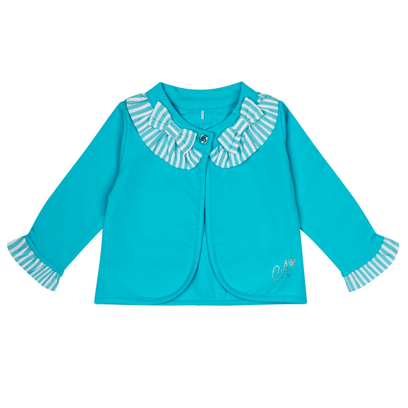 SS24 Little A KALY Aqua Jersey Cardigan