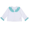 Little A KALY Bright White Jersey Cardigan