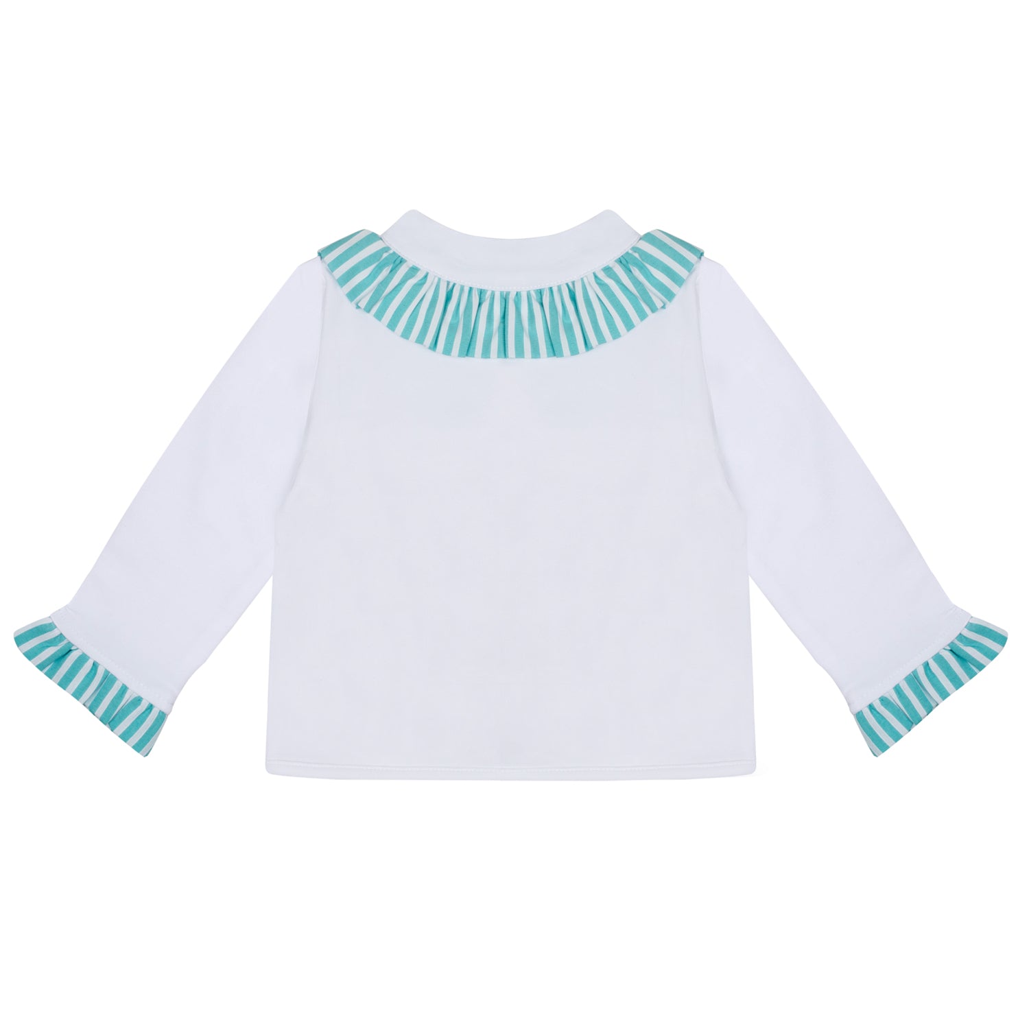 Little A KALY Bright White Jersey Cardigan