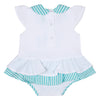 Little A KIRSTY Bright White Striped Fish Romper