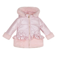 Little A HONEY Baby Pink Faux Fur Padded Jacket