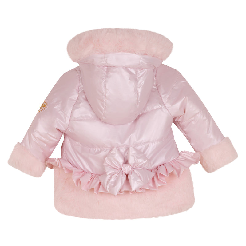 Little A HONEY Baby Pink Faux Fur Padded Jacket
