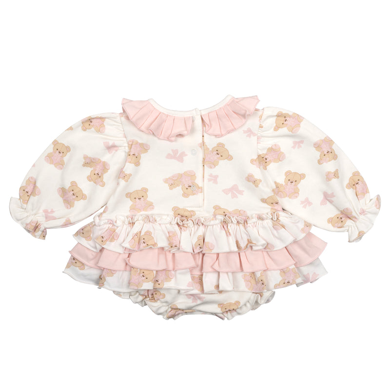 Little A GEORGIA Snow White Bear Print Romper