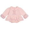 Little A GIA Baby Pink Faux Fur Bear Romper