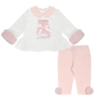 Little A GRACIE Snow White Faux Fur Bear Legging Set