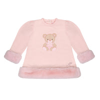 Little A GOLDIE Baby Pink Faux Fur Bear Dress
