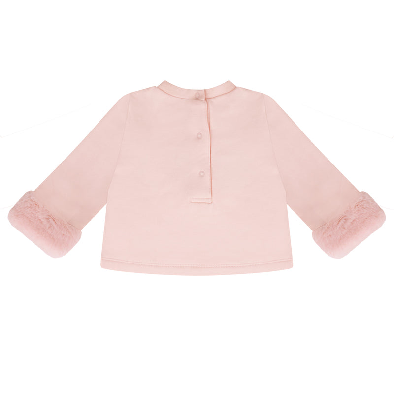 Little A GIGI Baby Pink Faux Fur Bear Short Set