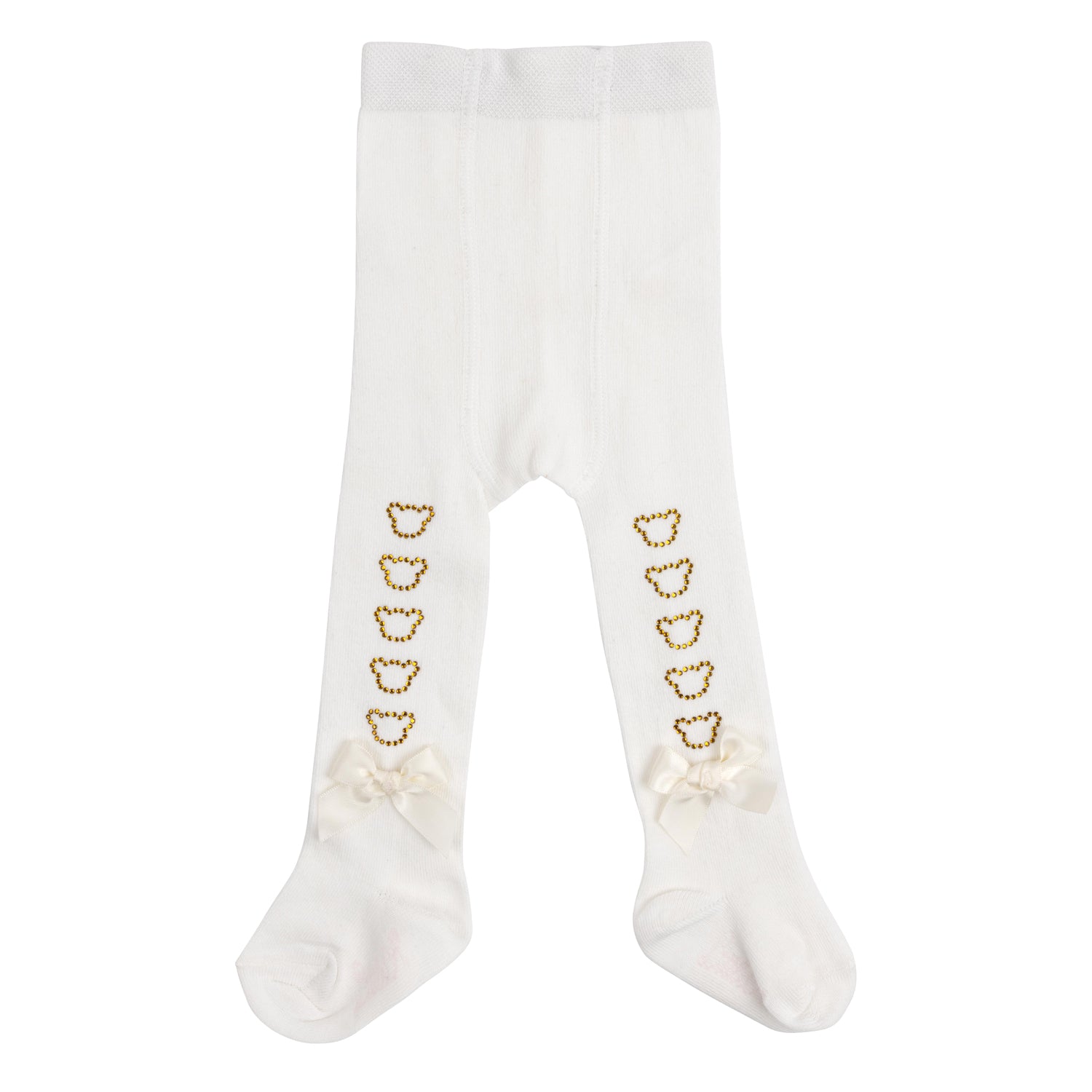 Little A GLADYS Snow White Diamanté Bear Tights