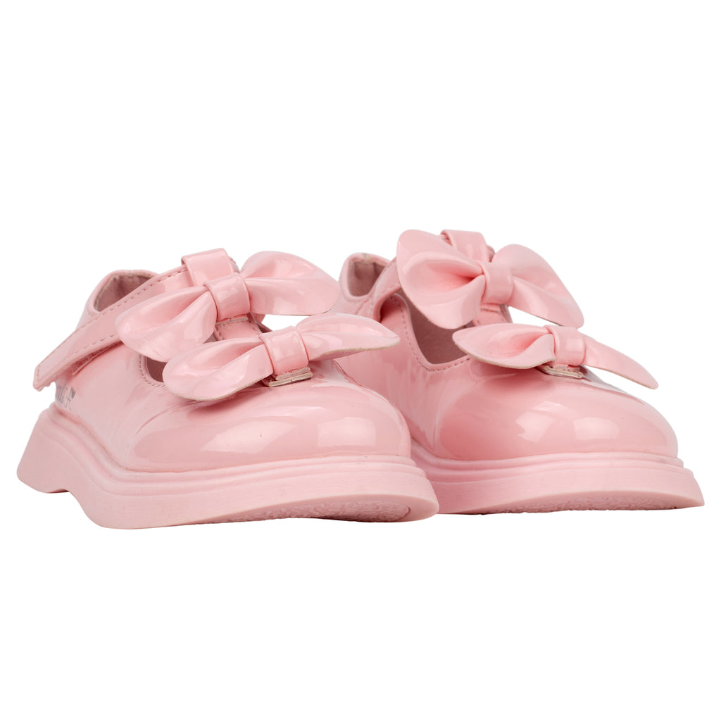 SS24 Little A BEAU Pink Fairy Double Bow Shoes
