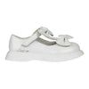 Little A BEAU Bright White Double Bow Shoes