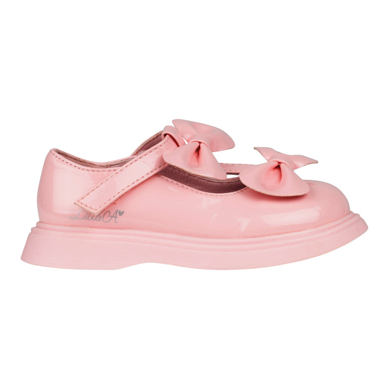 Little A BEAU Pink Fairy Double Bow Shoes