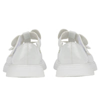 Little A BEAU Bright White Double Bow Shoes