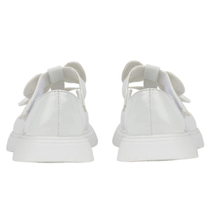 SS24 Little A BEAU Bright White Double Bow Shoes