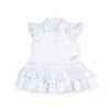 SS25 Little A BEAU White Logo Frill Tennis Dress