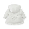 AW25 Little A KAIA White Hearts Bow Frill Coat