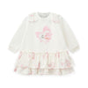 AW25 Little A JULIET White & Pink Cupcake Print Frill Dress