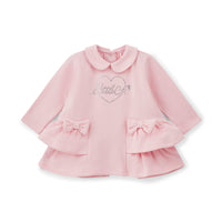 AW25 Little A JUNIPER Pink Bow Logo Frill Dress