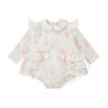 AW25 Little A JOURNEY White & Pink Cupcake Print Romper