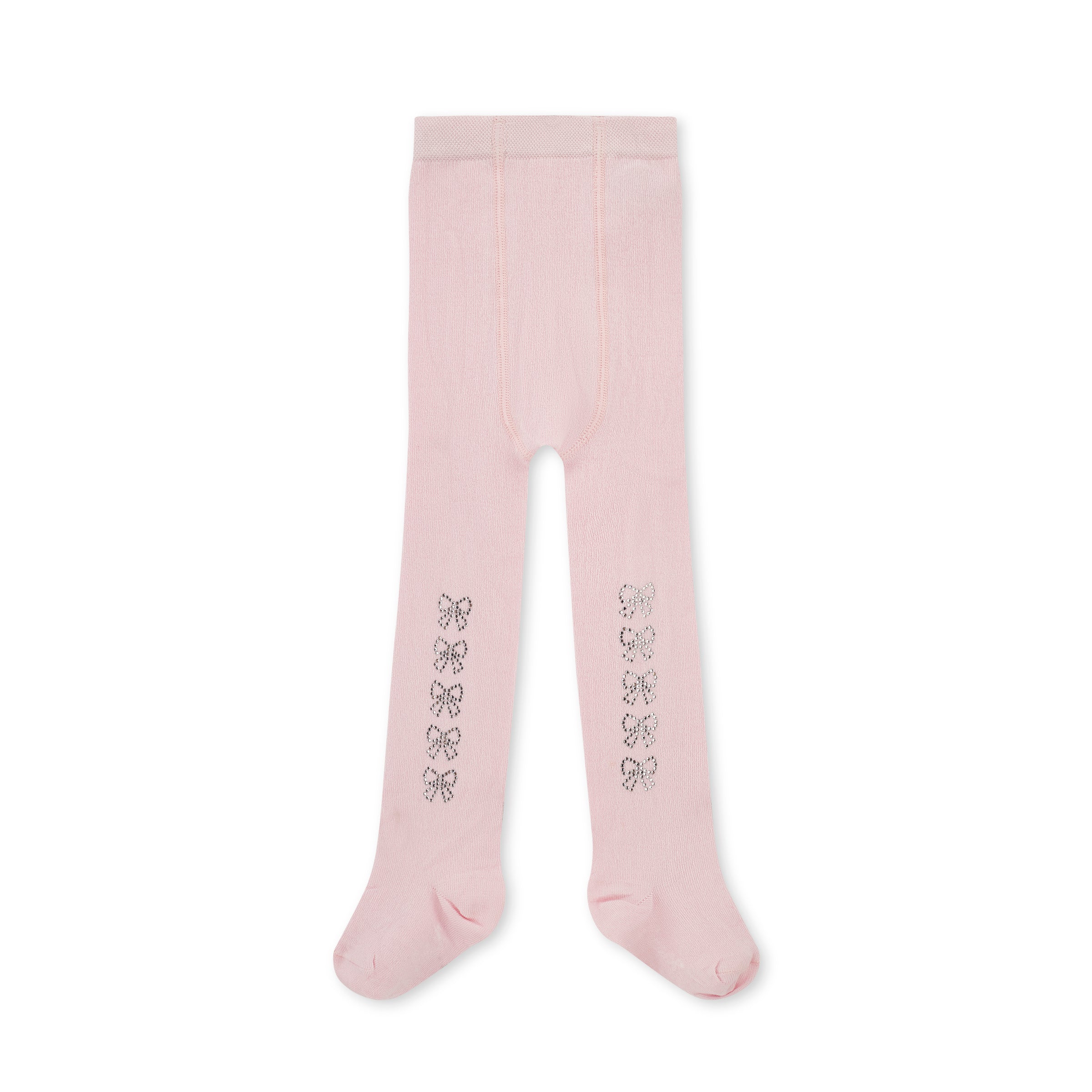 AW25 Little A KERRY Pink Bow Diamante Tights