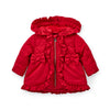 AW25 Little A KAIA Red Hearts Bow Frill Coat