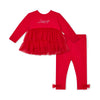 PREORDER AW25 Little A KAYLA Red Tulle Leggings Set