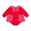 PREORDER AW25 Little A KACEY Red Check Logo Frill Romper
