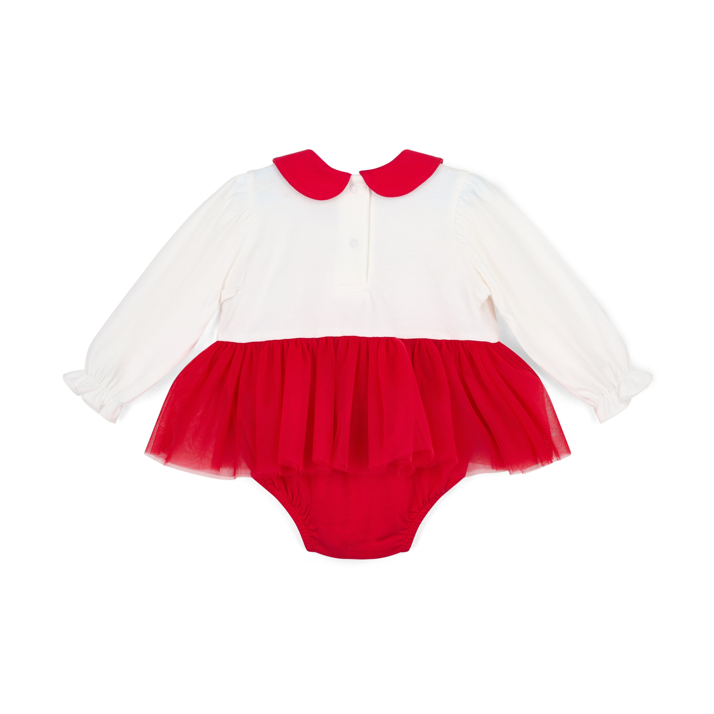 PREORDER AW25 Little A KIMBERLY Red & White Tulle Logo Romper