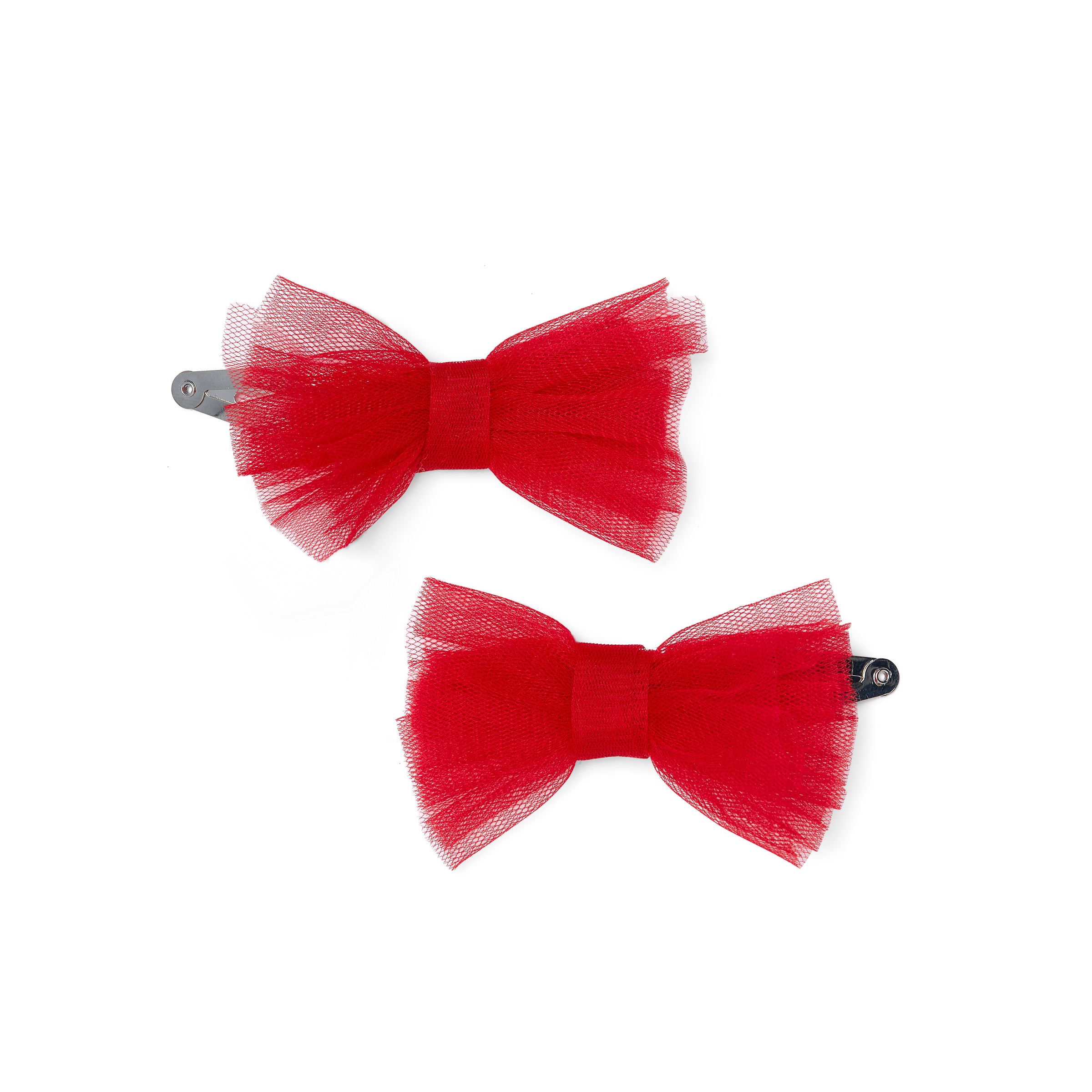 AW25 Little A KAYLEE Red Tulle Bow Hair Clips