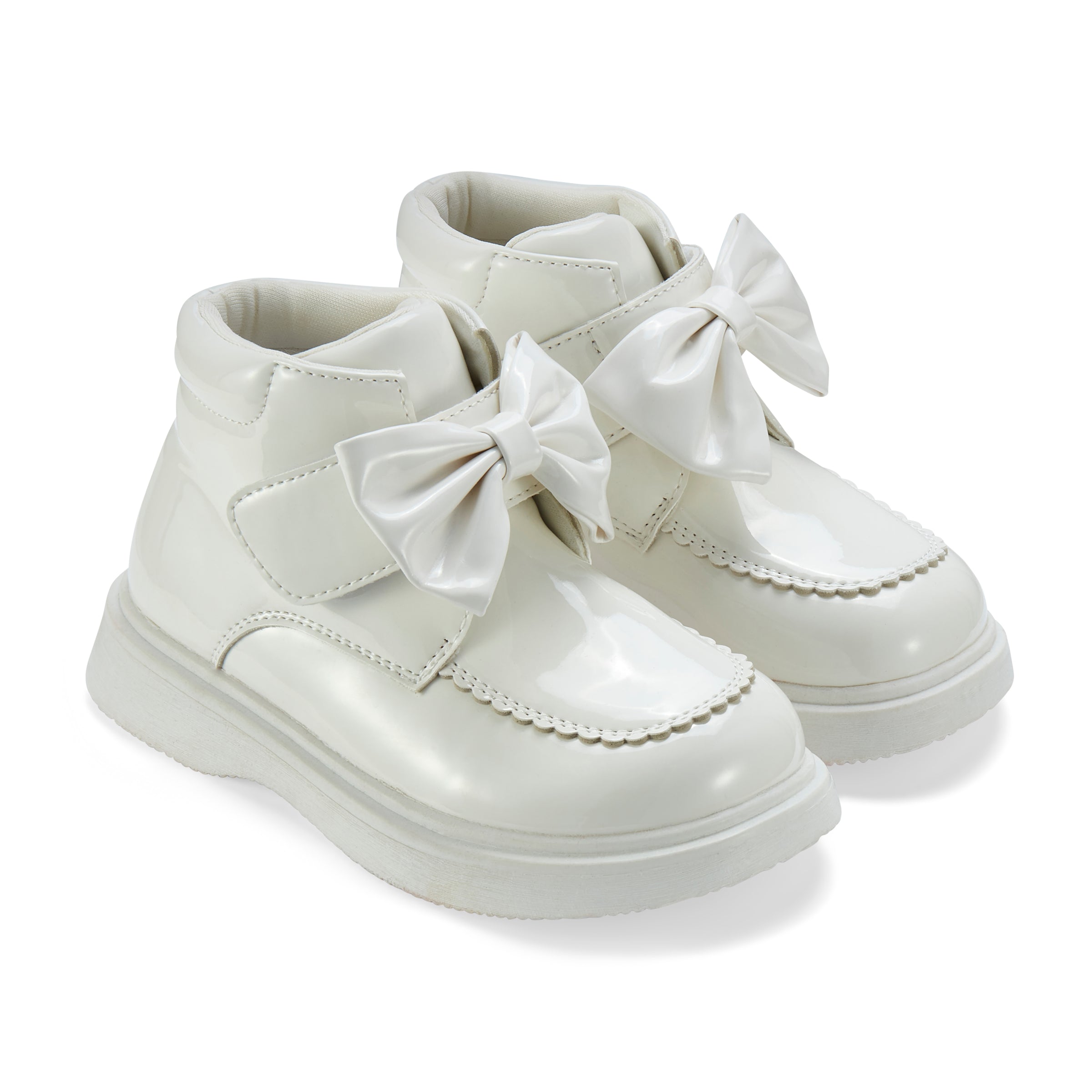 AW25 Little A BOWE White Bow Boots