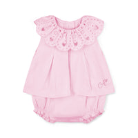 PREORDER SS26 Little A OLGA Pink Broderie Anglaise Romper