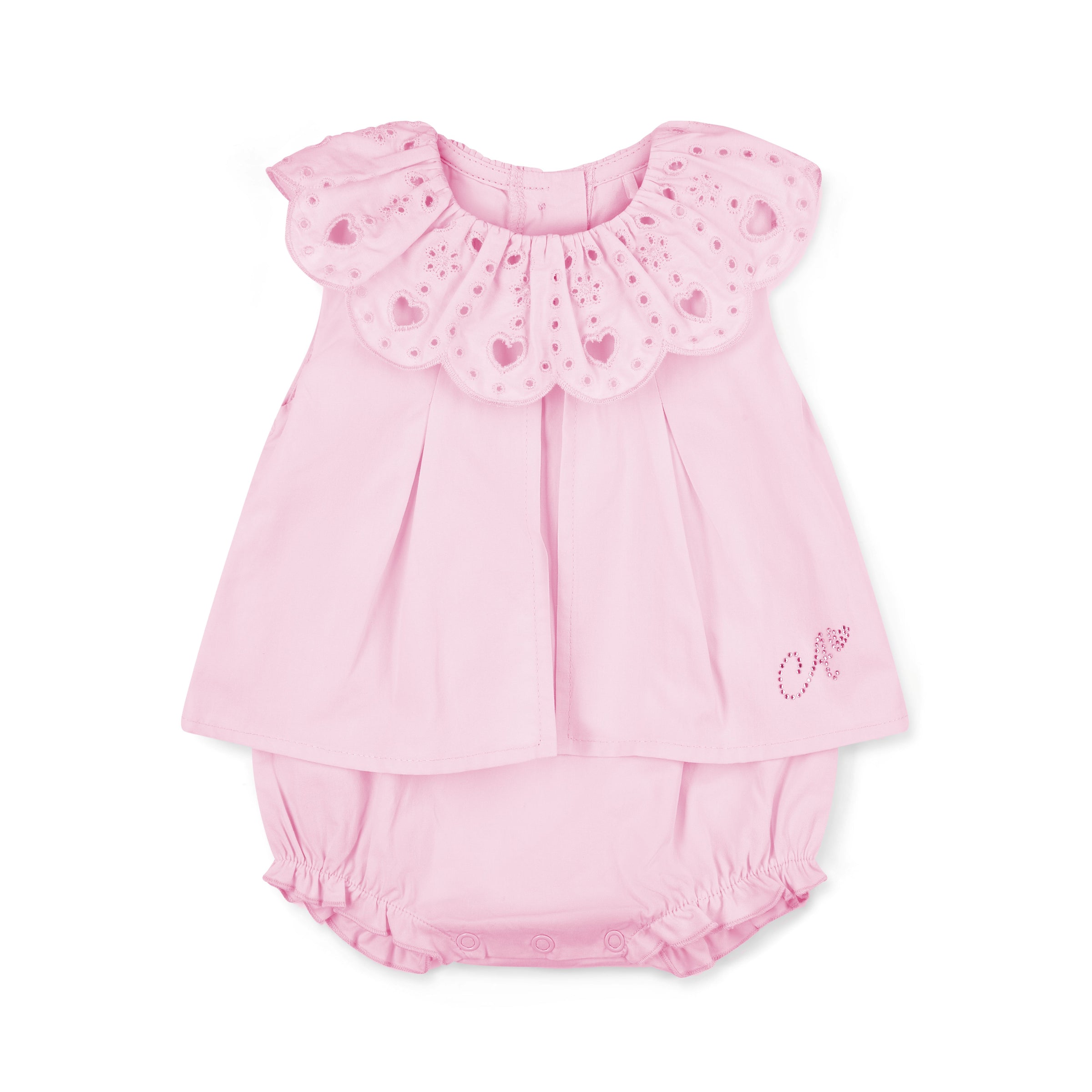 PREORDER SS26 Little A OLGA Pink Broderie Anglaise Romper