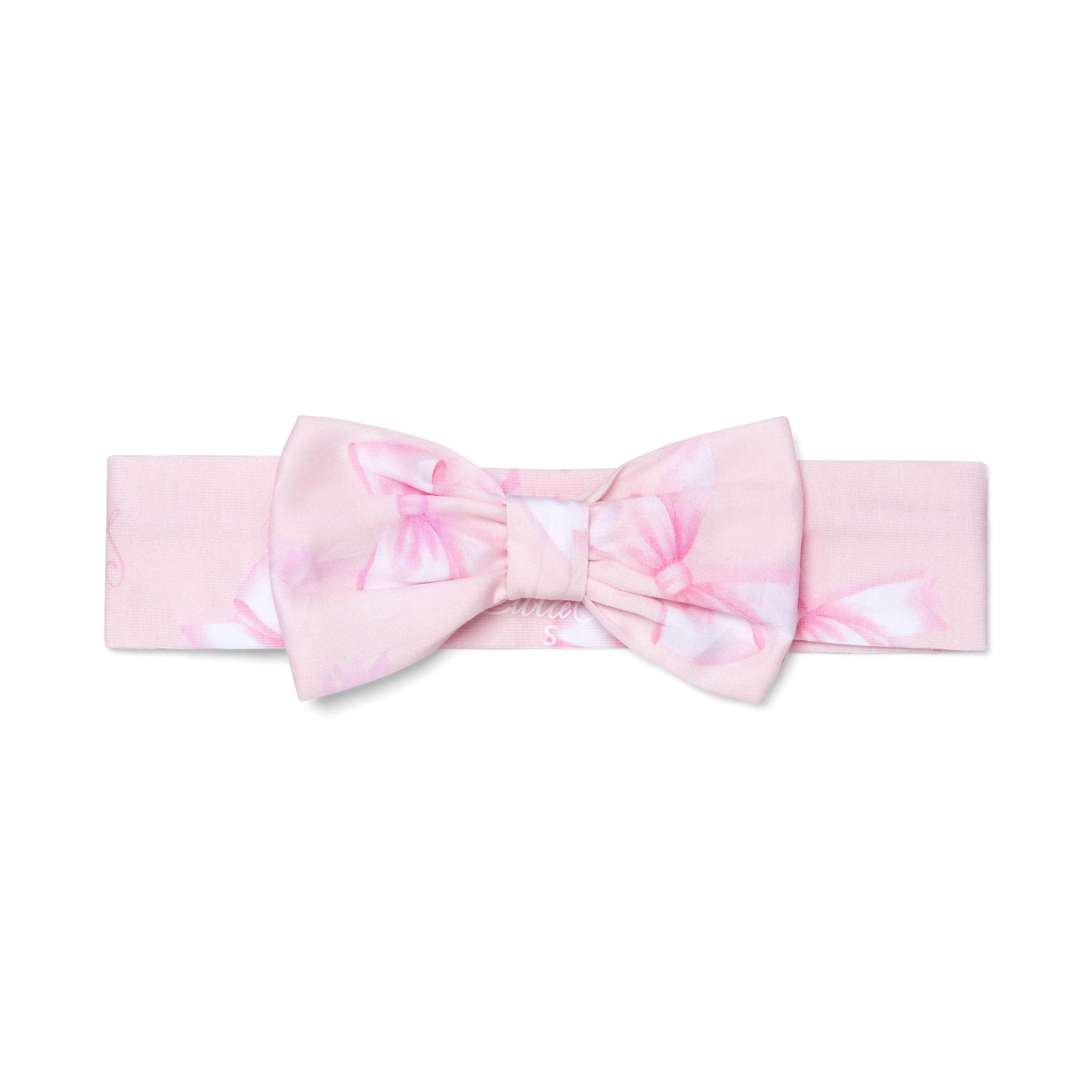 PREORDER SS26 Little A ORA Pink Bow Print Headband