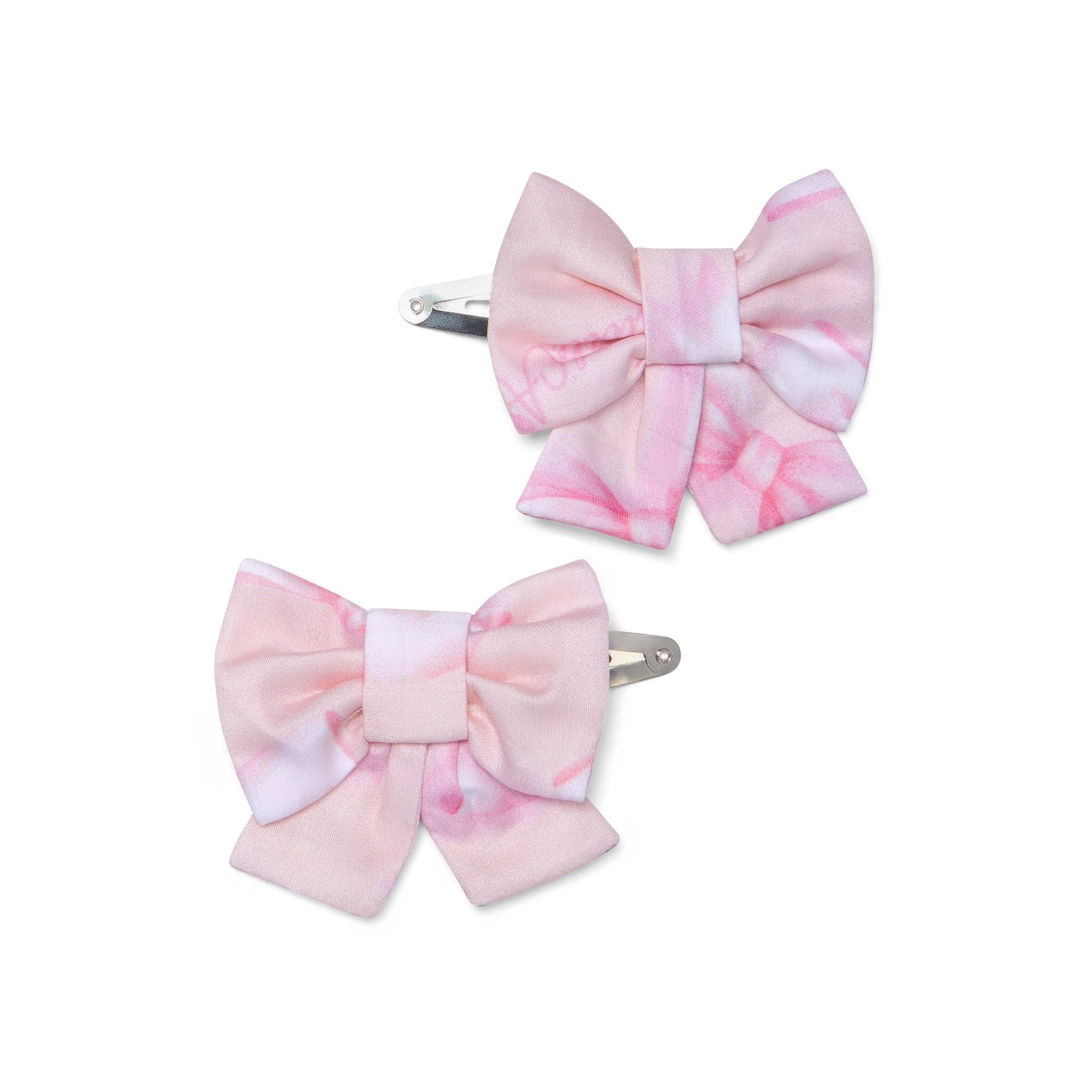 PREORDER SS26 Little A ORIA Pink Bow Print Hair Clips