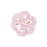 PREORDER SS26 Little A OLLIE Pink Broderie Anglaise Bow Hair Clip