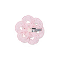 PREORDER SS26 Little A OLLIE Pink Broderie Anglaise Bow Hair Clip