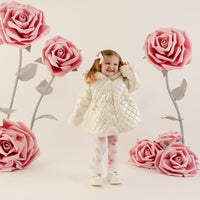Little A Girls DOLLY White Quilted Coat
