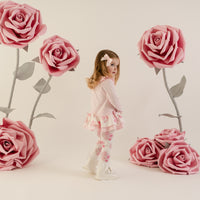 Little A Girls DAISY Pink Rose Print Leggings Set