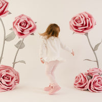 Little A Girls DEMI Pink Faux Fur Heart Leggings Set