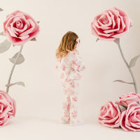 Little A Girls DAKOTA White Rose Print Tracksuit