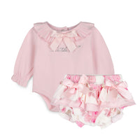 Little A Girls DEENA Pink Rose Print Jam Pants Set