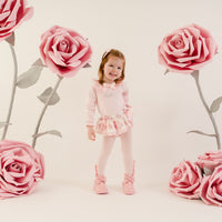 Little A Girls DEENA Pink Rose Print Jam Pants Set
