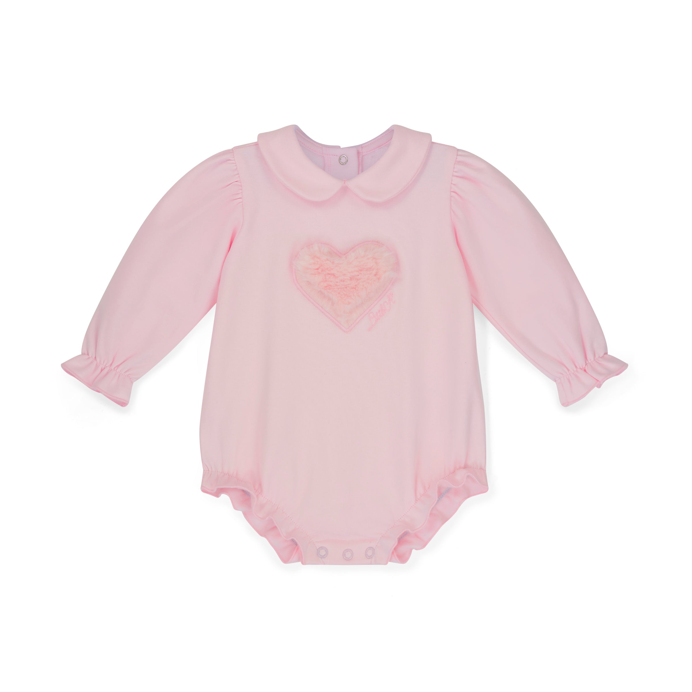 Little A Girls DULCA Pink Faux Fur Heart Romper