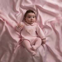 Little A Girls DULCA Pink Faux Fur Heart Romper