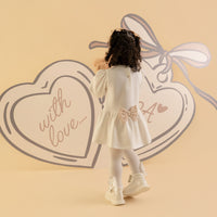 Little A Girls DELILAH White Bow Dress