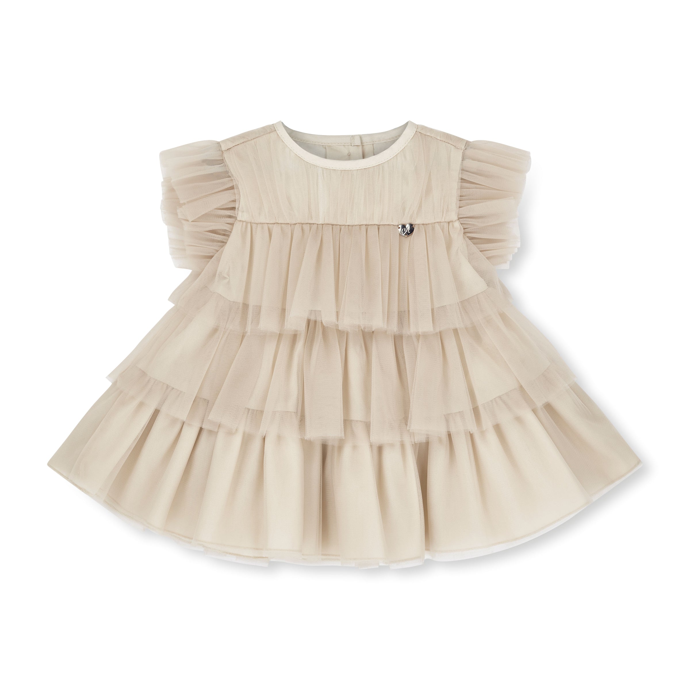 Little A Girls ELLA Beige Tulle Dress
