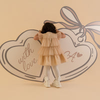 Little A Girls ELLA Beige Tulle Dress