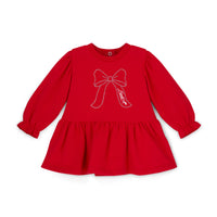 Little A Girls ESME Red Bow Dress