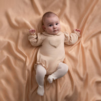 Little A Girls ERIN Beige Faux Fur Heart Romper