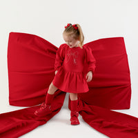 Little A Girls ESME Red Bow Dress
